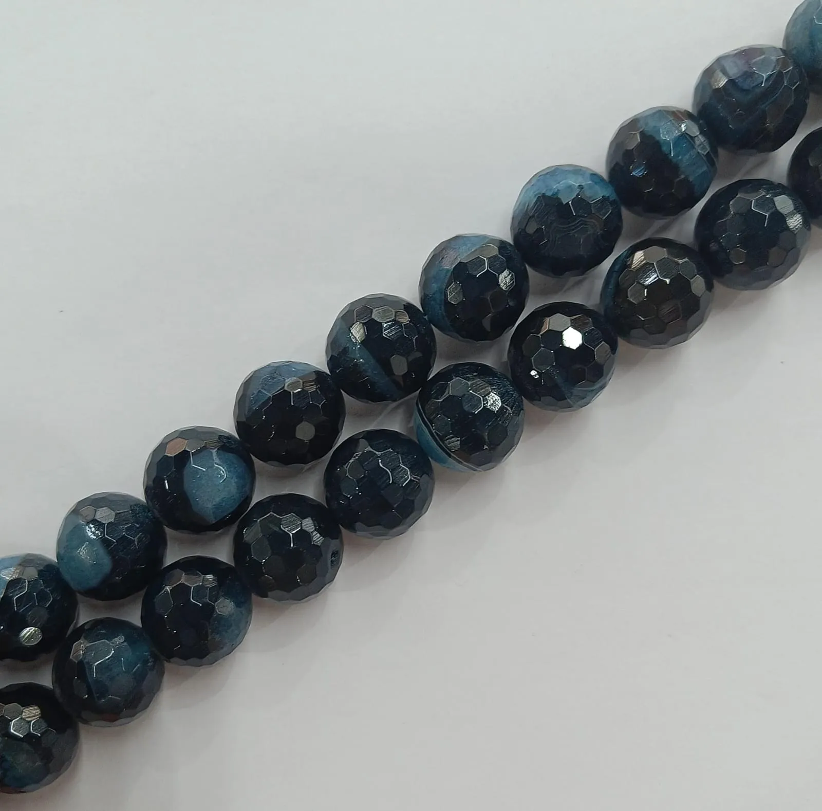 Black & Blue Banded Agate Stones