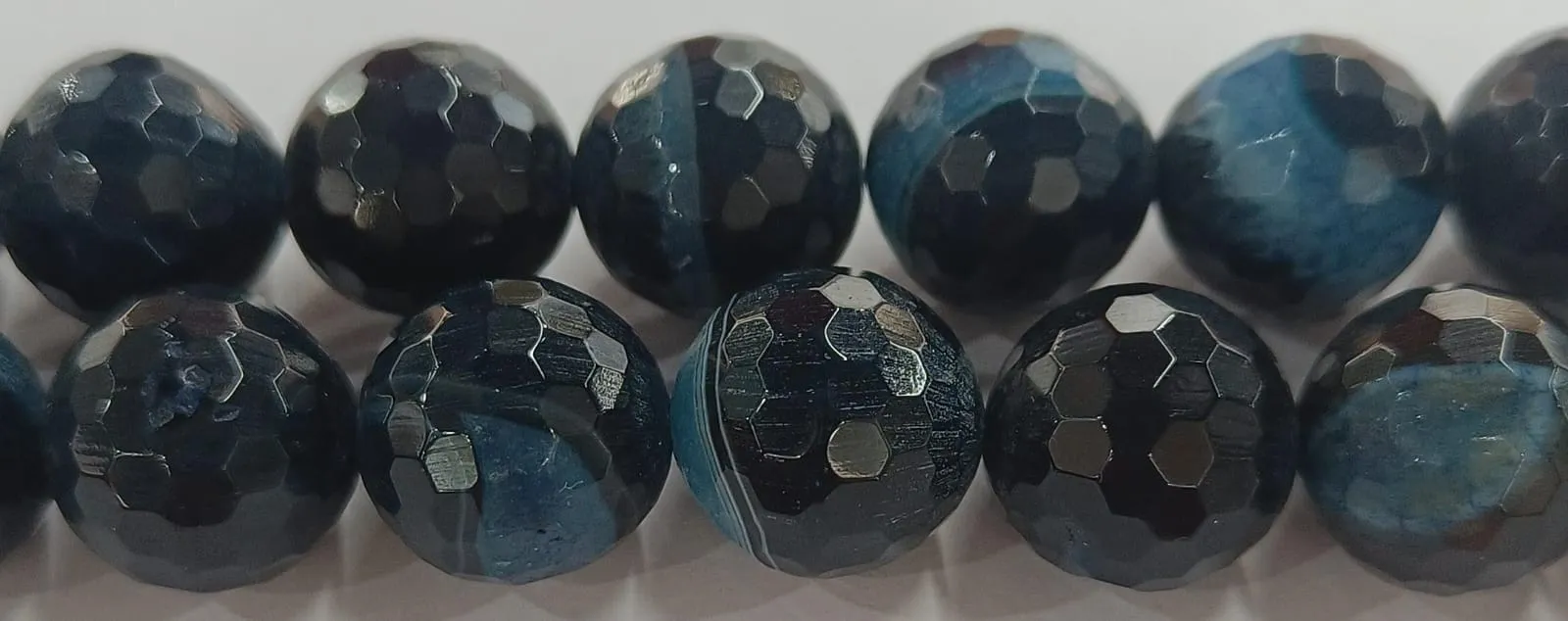 Black & Blue Banded Agate Stones