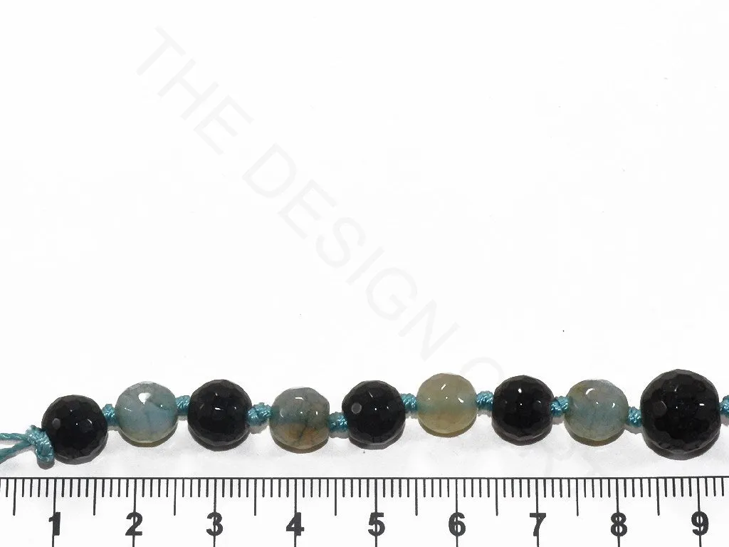 Black Blue Round Agate Stones