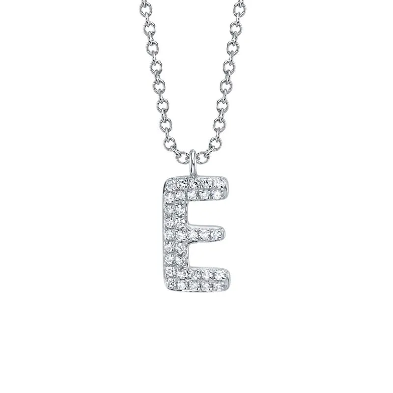 Bliss Bubble ‘E’ Diamond Necklace