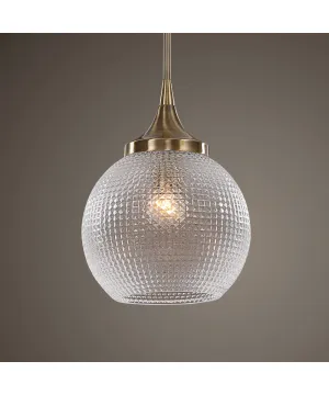 Bolla 1 Light Pattern Glass Mini Pendant