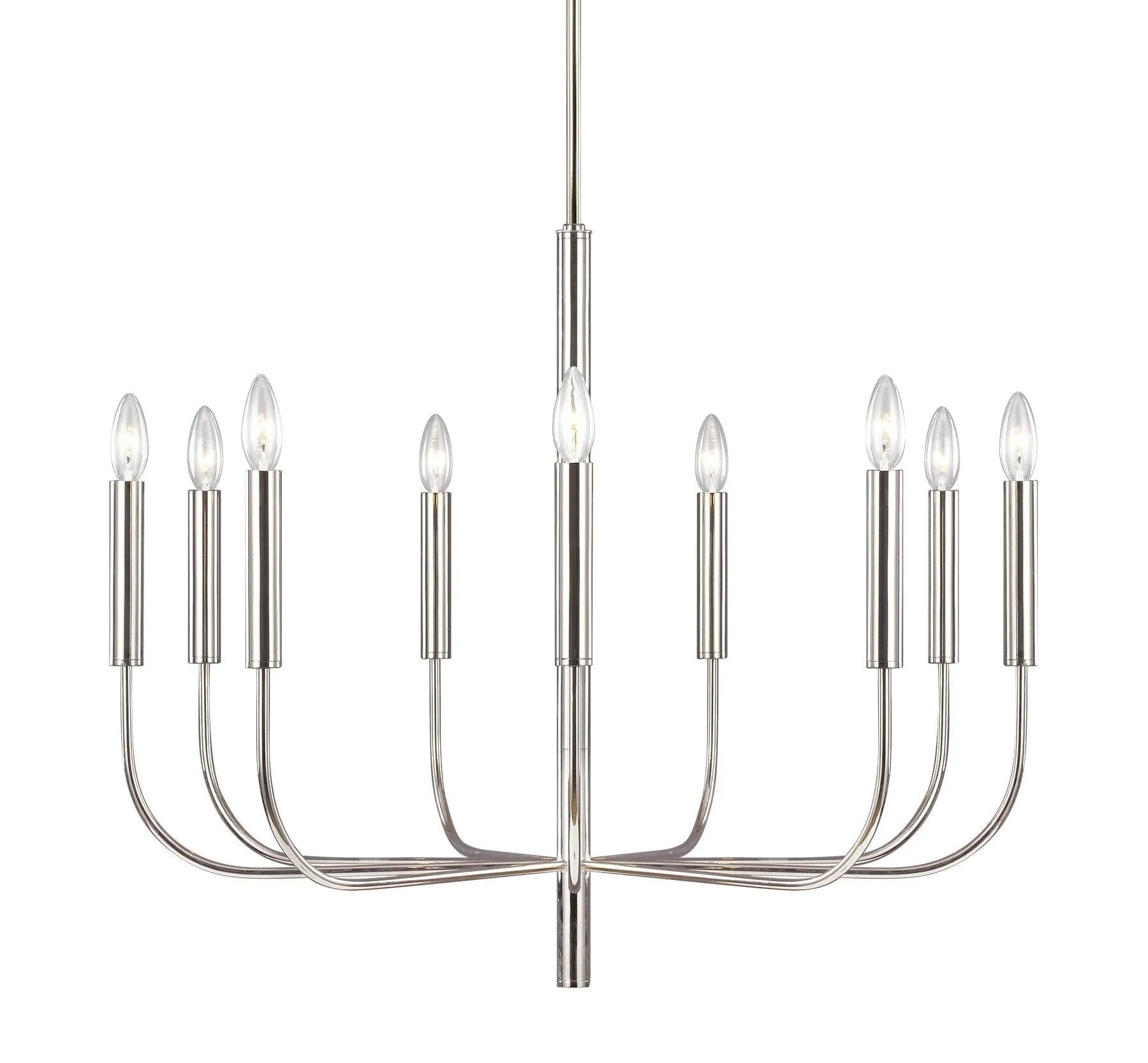 Brianna 9 Light Polished Nickel Chandelier