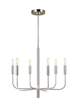 Brianna 9 Light Polished Nickel Chandelier