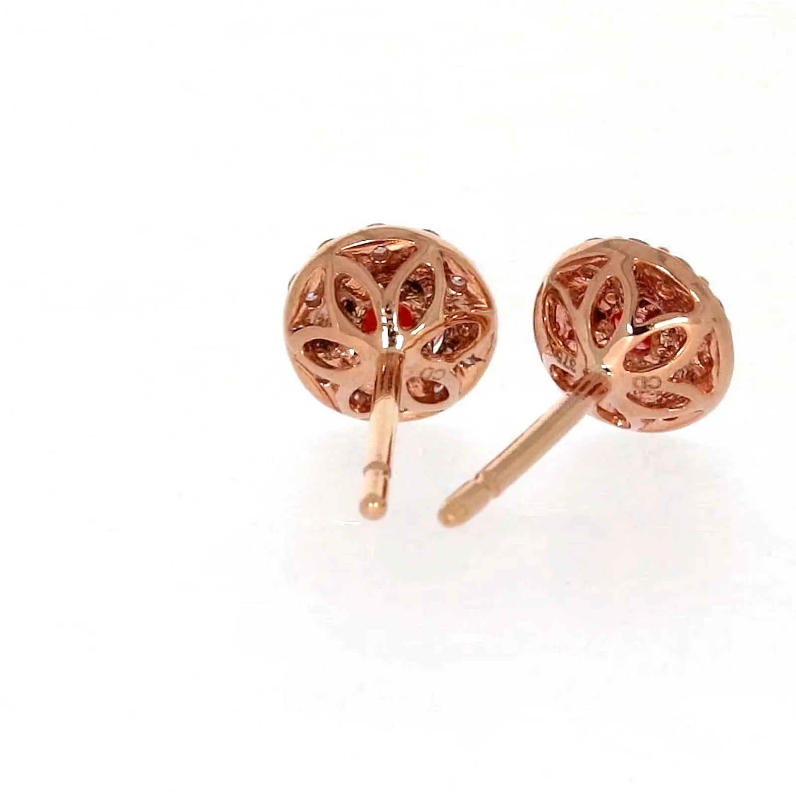 Celebration 9ct Rose Gold Round Brilliant Cut 1/2 CARAT tw of Lab Grown Diamond Stud Earrings