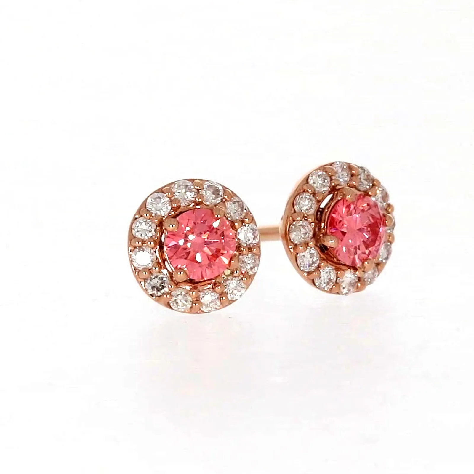 Celebration 9ct Rose Gold Round Brilliant Cut 1/2 CARAT tw of Lab Grown Diamond Stud Earrings