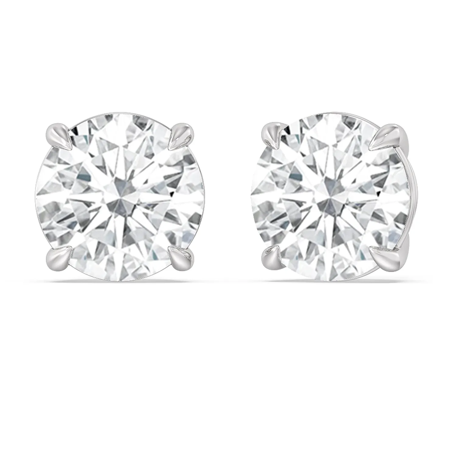 Certified Luxe Four Prong Lab Diamond Stud Earrings (IGI G  VS )