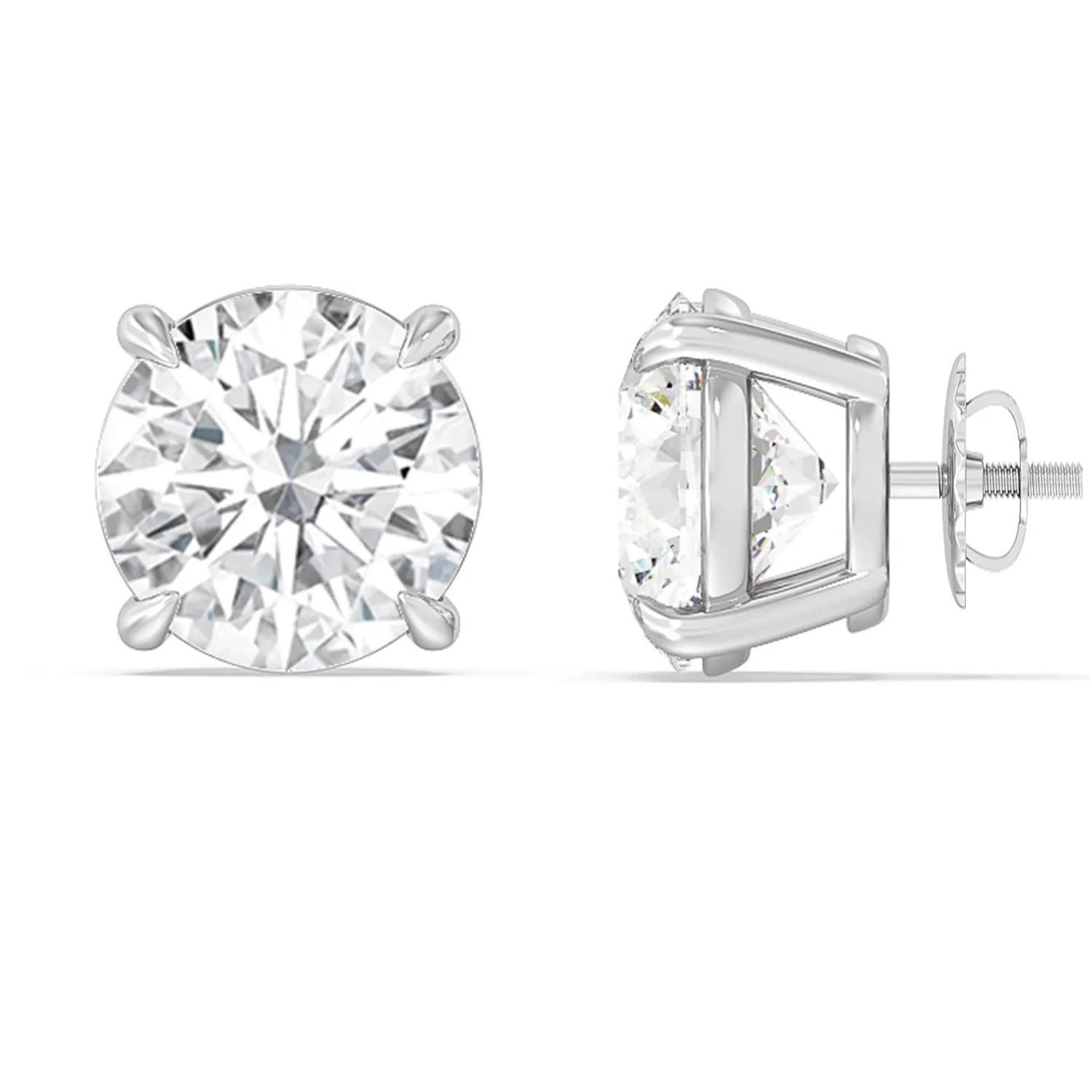 Certified Luxe Four Prong Lab Diamond Stud Earrings (IGI G  VS )