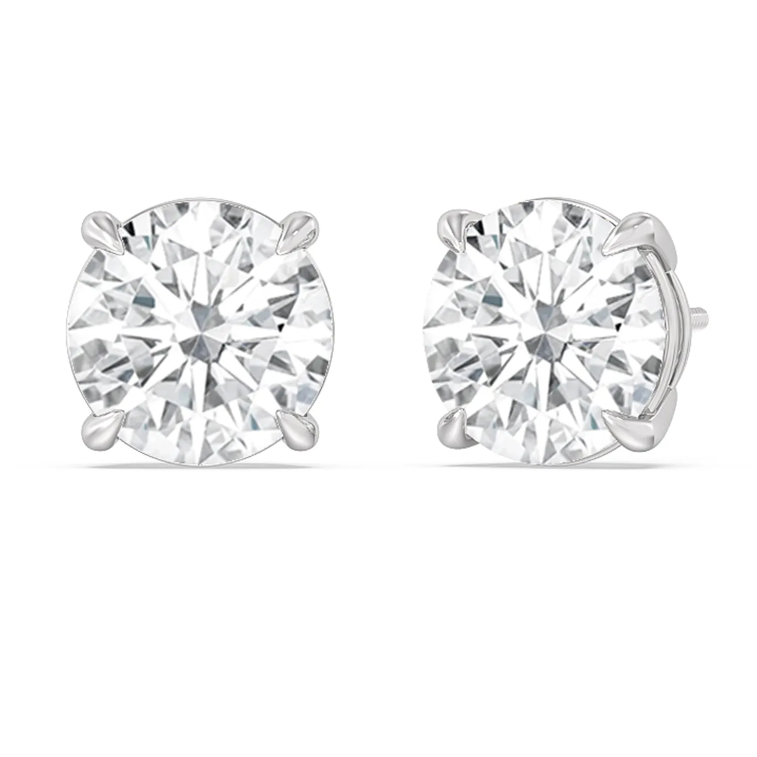 Certified Luxe Four Prong Lab Diamond Stud Earrings (IGI G  VS )