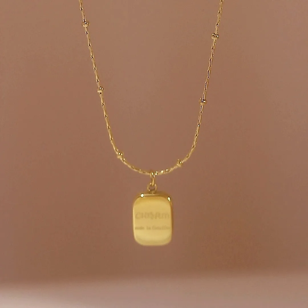 Classic Alphabet Pendant Stainless steel Necklace