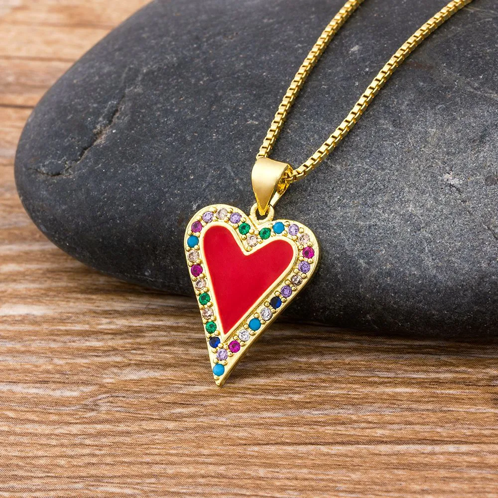 Classic Heart Pendant Necklaces Women