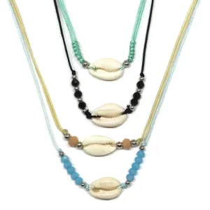 Colorful Cowrie Bead Necklace