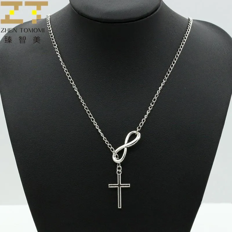 Cross 8 Words Cross Pendants Maxi Statement Chokers Necklace For Women