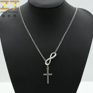 Cross 8 Words Cross Pendants Maxi Statement Chokers Necklace For Women