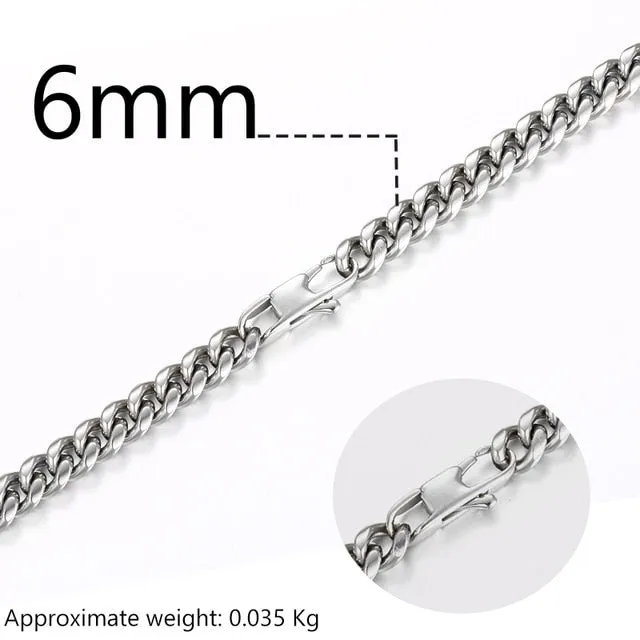 Cuban Link Chains Chokers Plated Necklace For Men's Jewelry