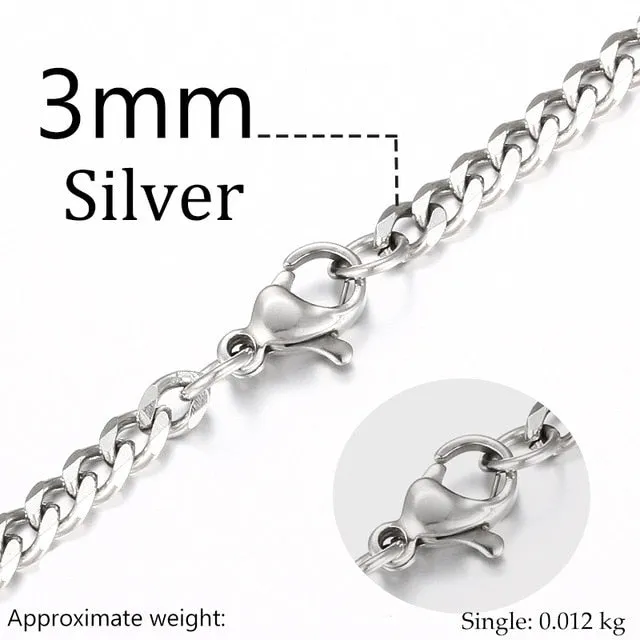 Cuban Link Chains Chokers Plated Necklace For Men's Jewelry