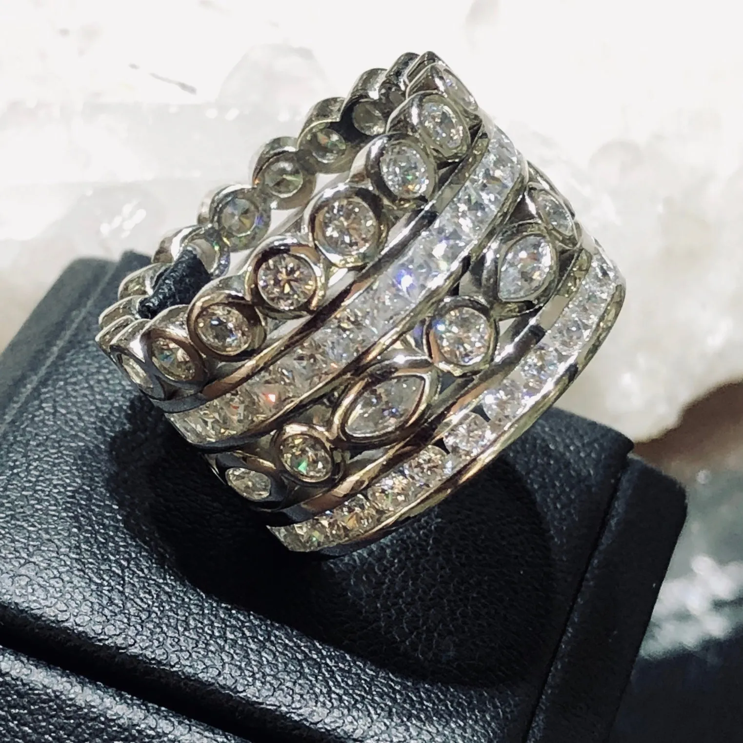 Cubic Zirconia Silver Ring  CJR27