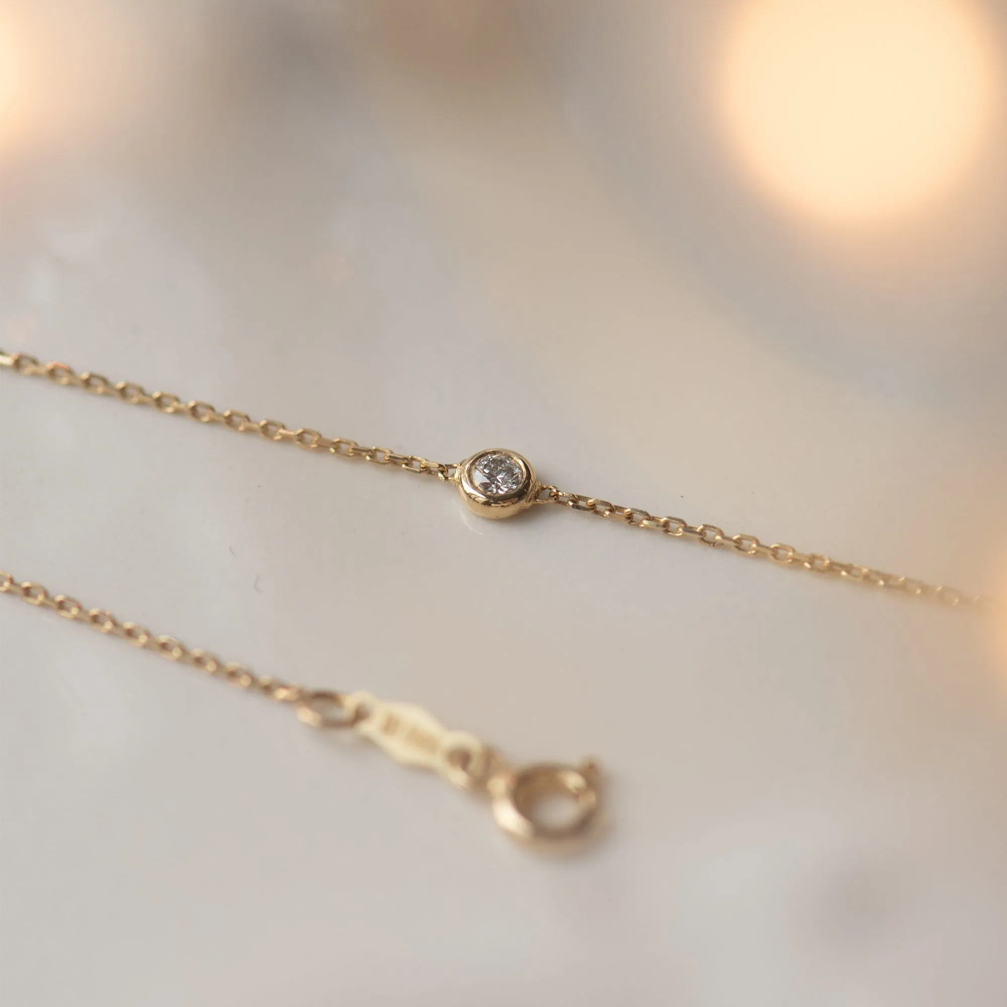 De la Paix Alfie 14 karat gold bracelet with diamond 0.05 carat