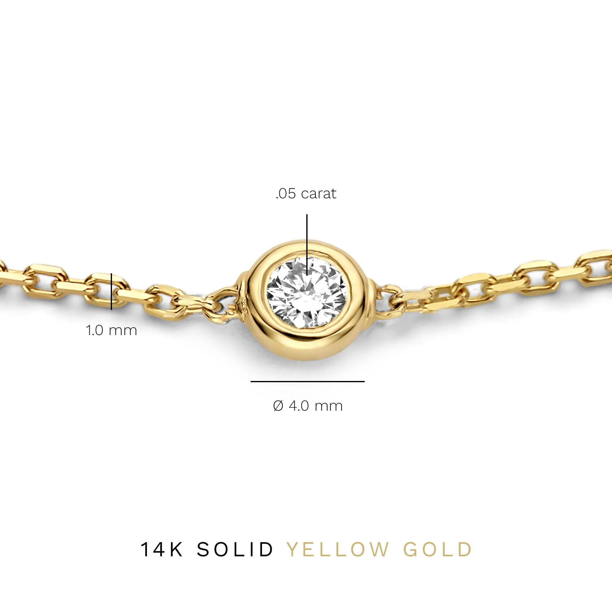 De la Paix Alfie 14 karat gold bracelet with diamond 0.05 carat
