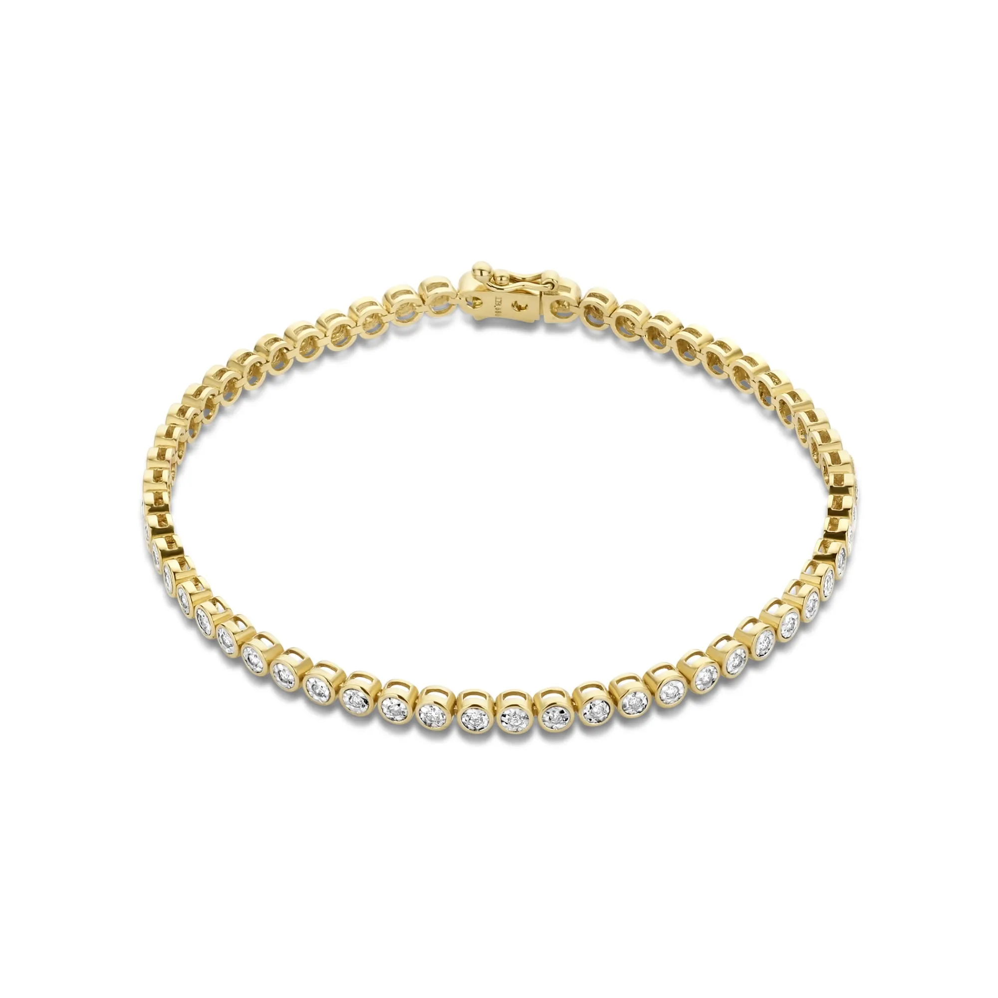 De la Paix Alfie 14 karat gold tennis bracelet with diamond 0.36 carat