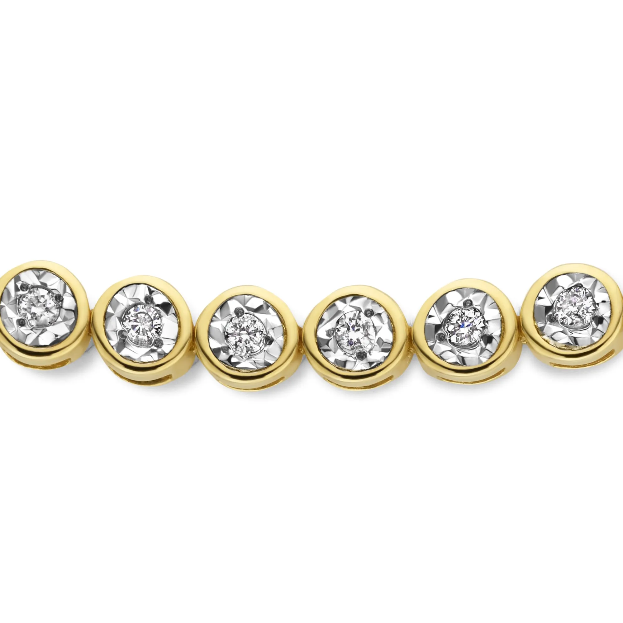 De la Paix Alfie 14 karat gold tennis bracelet with diamond 0.36 carat