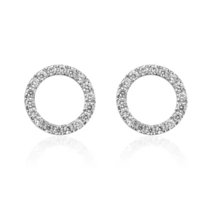 Diamond Circle Mini Studs