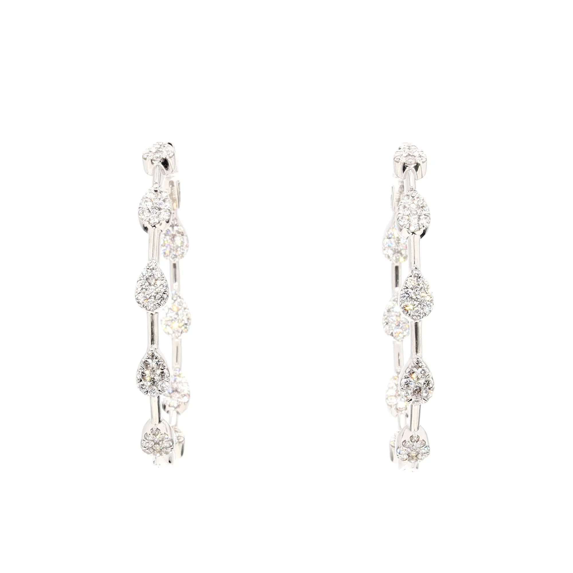 Diamond Cluster Hoops