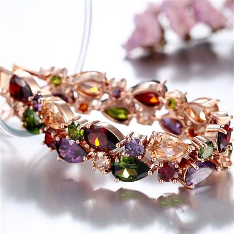 Elegant and Luxurious Zirconia Crystal Bracelet