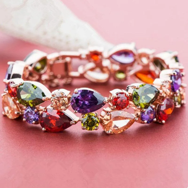Elegant and Luxurious Zirconia Crystal Bracelet