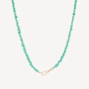 Emerald Beaded Mood Necklace (10K Gold)