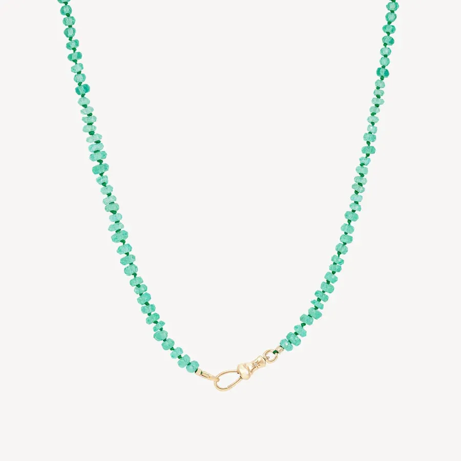 Emerald Beaded Mood Necklace (10K Gold)