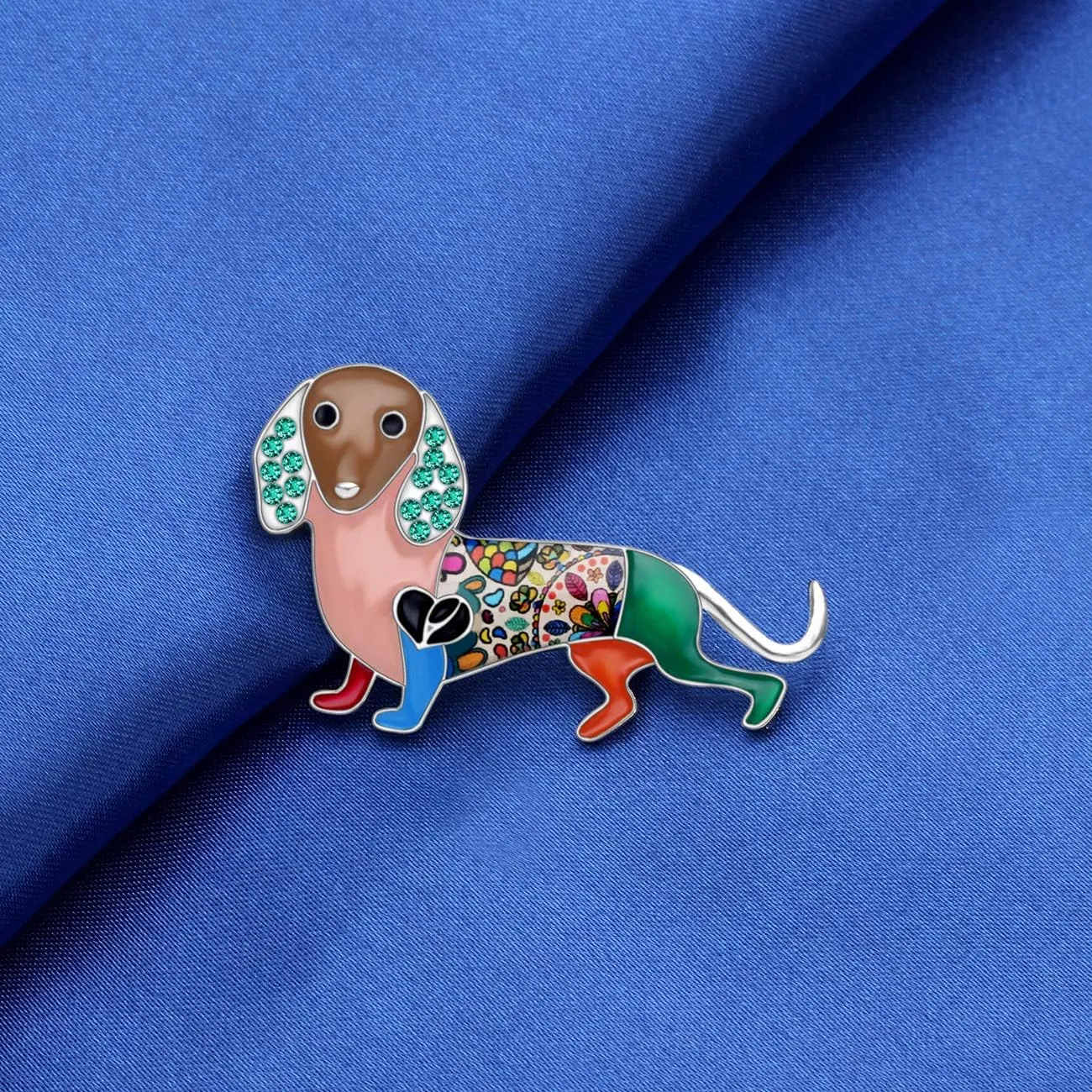 Enamel Zinc Alloy Adorable Dachshund Dog Brooches Pins Pets Jewelry for Women Teens Girls Decorations Gifts Party Favors
