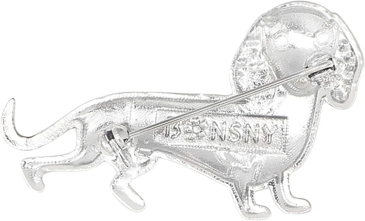 Enamel Zinc Alloy Adorable Dachshund Dog Brooches Pins Pets Jewelry for Women Teens Girls Decorations Gifts Party Favors
