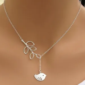Fashion Silver Plated Simple Hollow Owl Pendant Necklace For Women