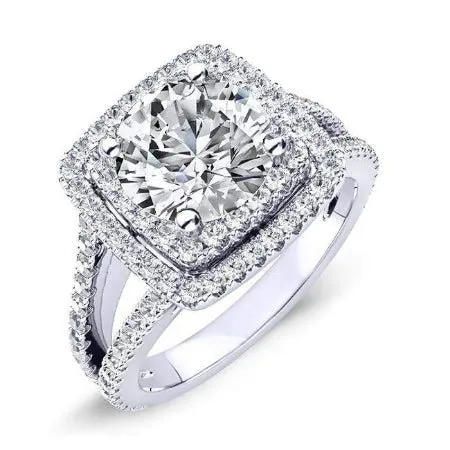Flora - GIA Natural Round Diamond Engagement Ring