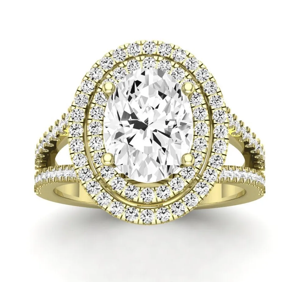 Flora - Oval Moissanite Engagement Ring