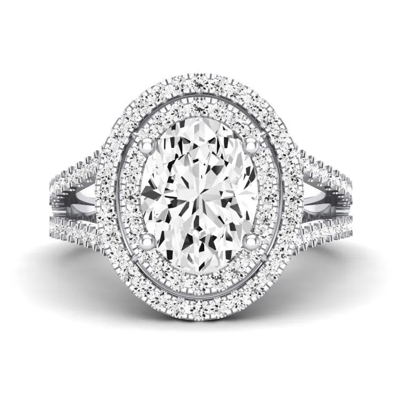 Flora - Oval Moissanite Engagement Ring
