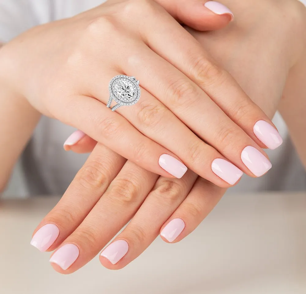 Flora - Oval Moissanite Engagement Ring