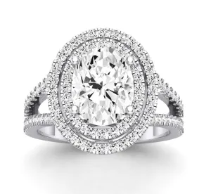 Flora - Oval Moissanite Engagement Ring
