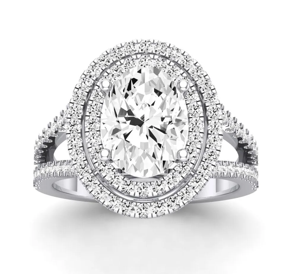 Flora - Oval Moissanite Engagement Ring