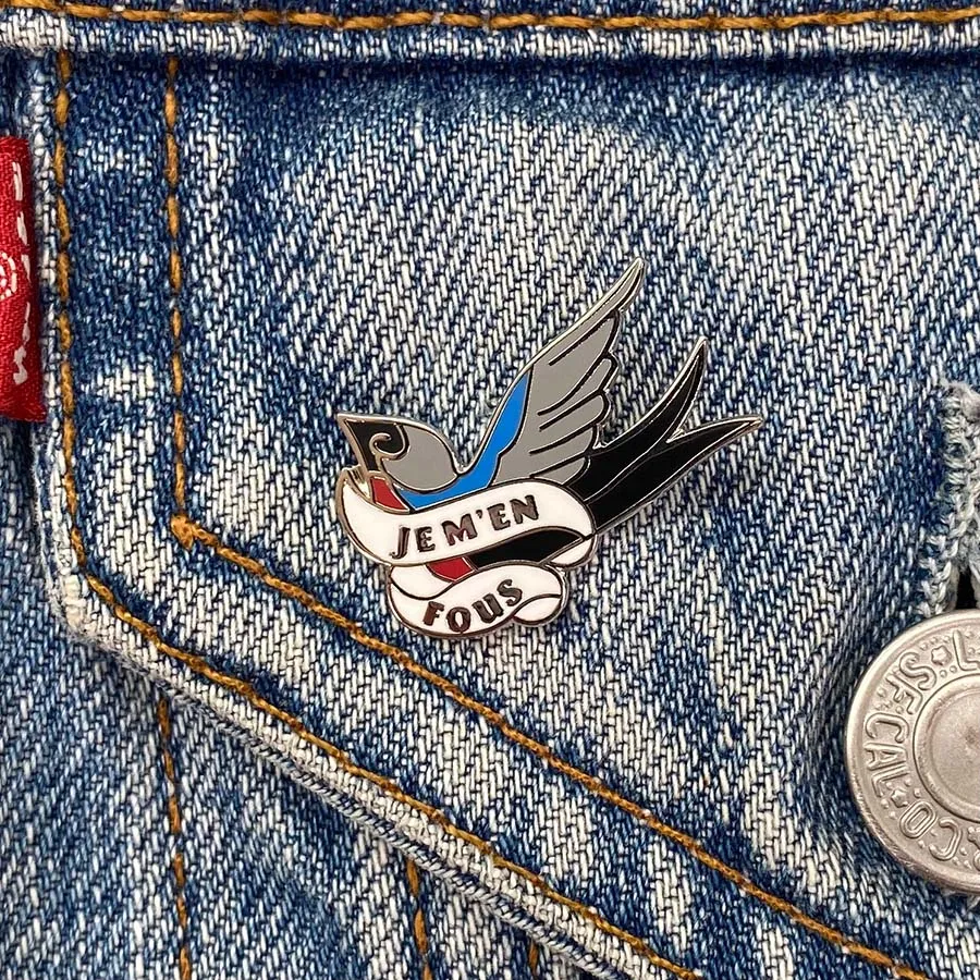 French Pin - Je Men Fous - I Don't Care