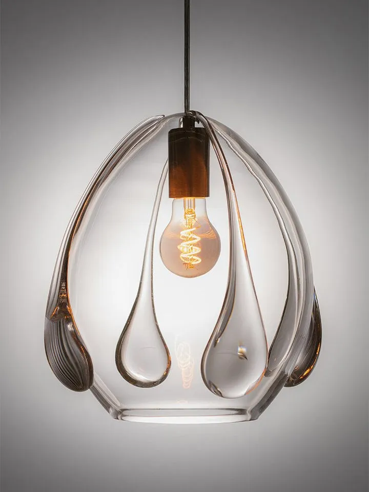 Glass Drops Clear Pendant Light - Large