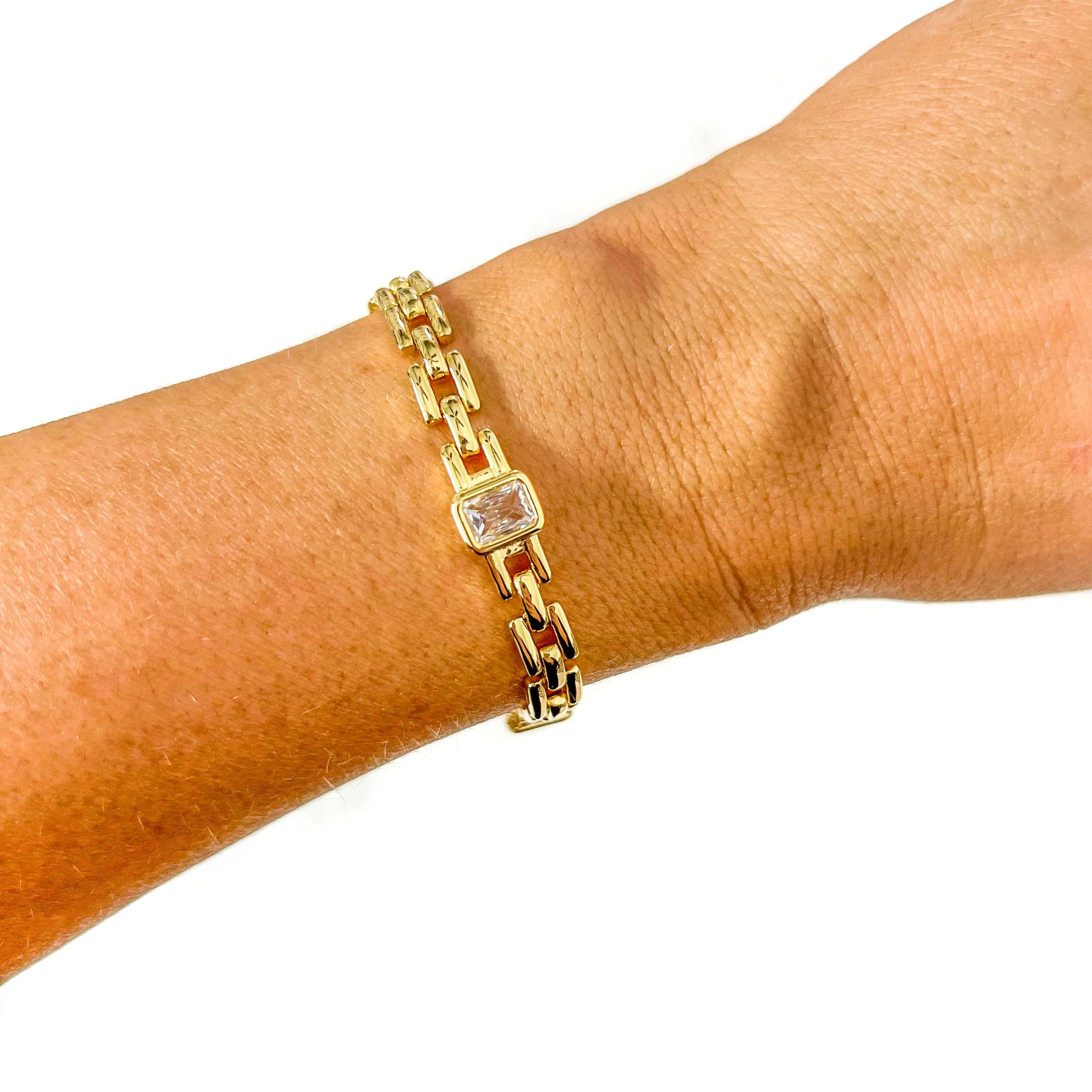 Gold Bracelet, Pear, baguette and more