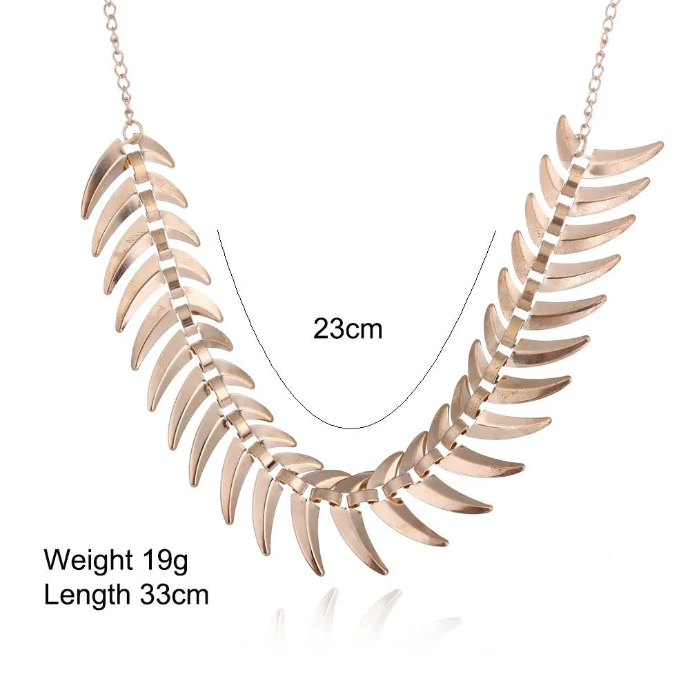 Gold Chain Exaggerated Necklace for Women