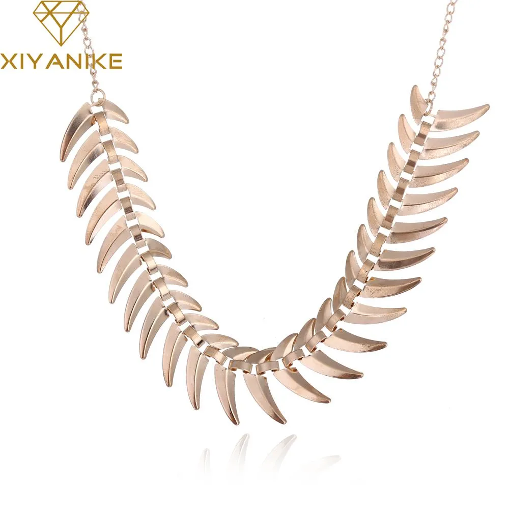 Gold Chain Exaggerated Necklace for Women