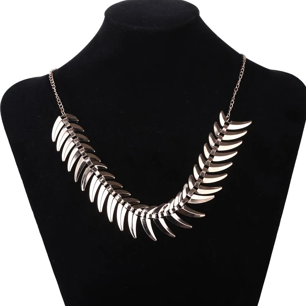Gold Chain Exaggerated Necklace for Women