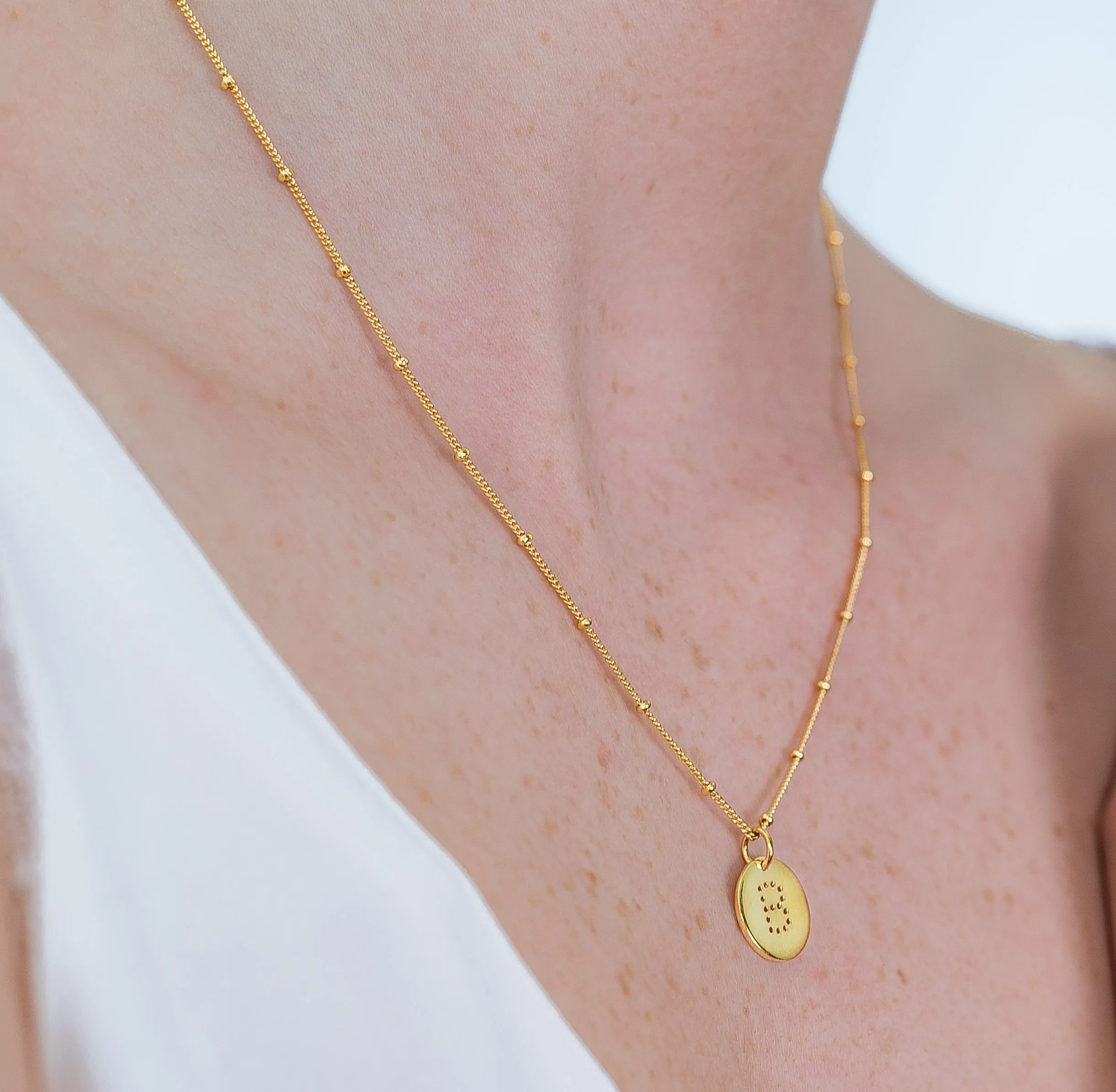 Gold Vermeil Alphabet J Necklace