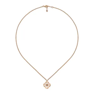 Gucci Flora 18ct Rose Gold Diamond Chain Necklace