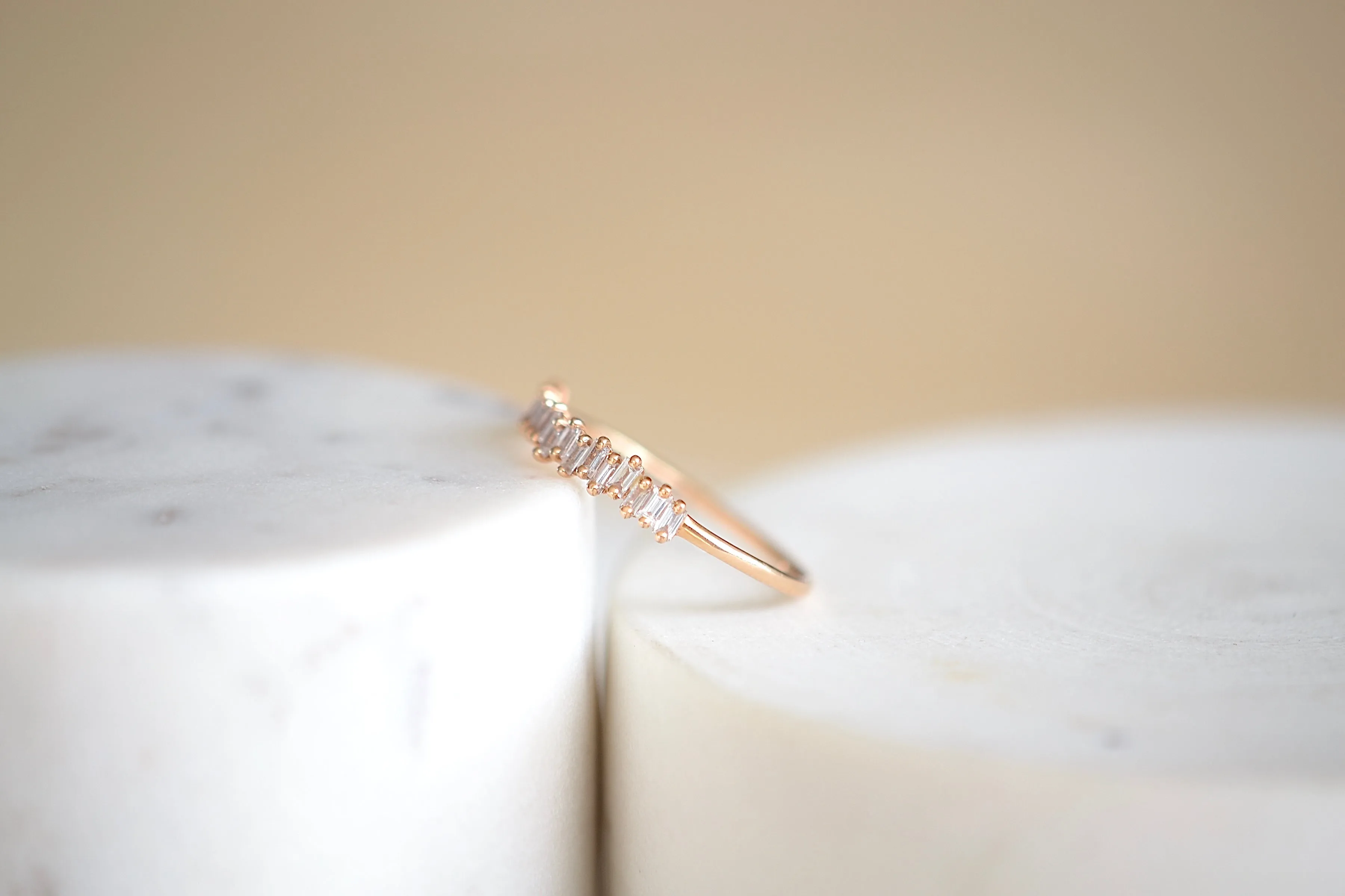 Half Small Baguette Eternity Band