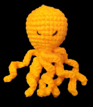 Hand Made Yellow Octopus Brooch