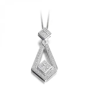 Harmony Collection Round Princess Cut Diamond Pendant 0.52ct